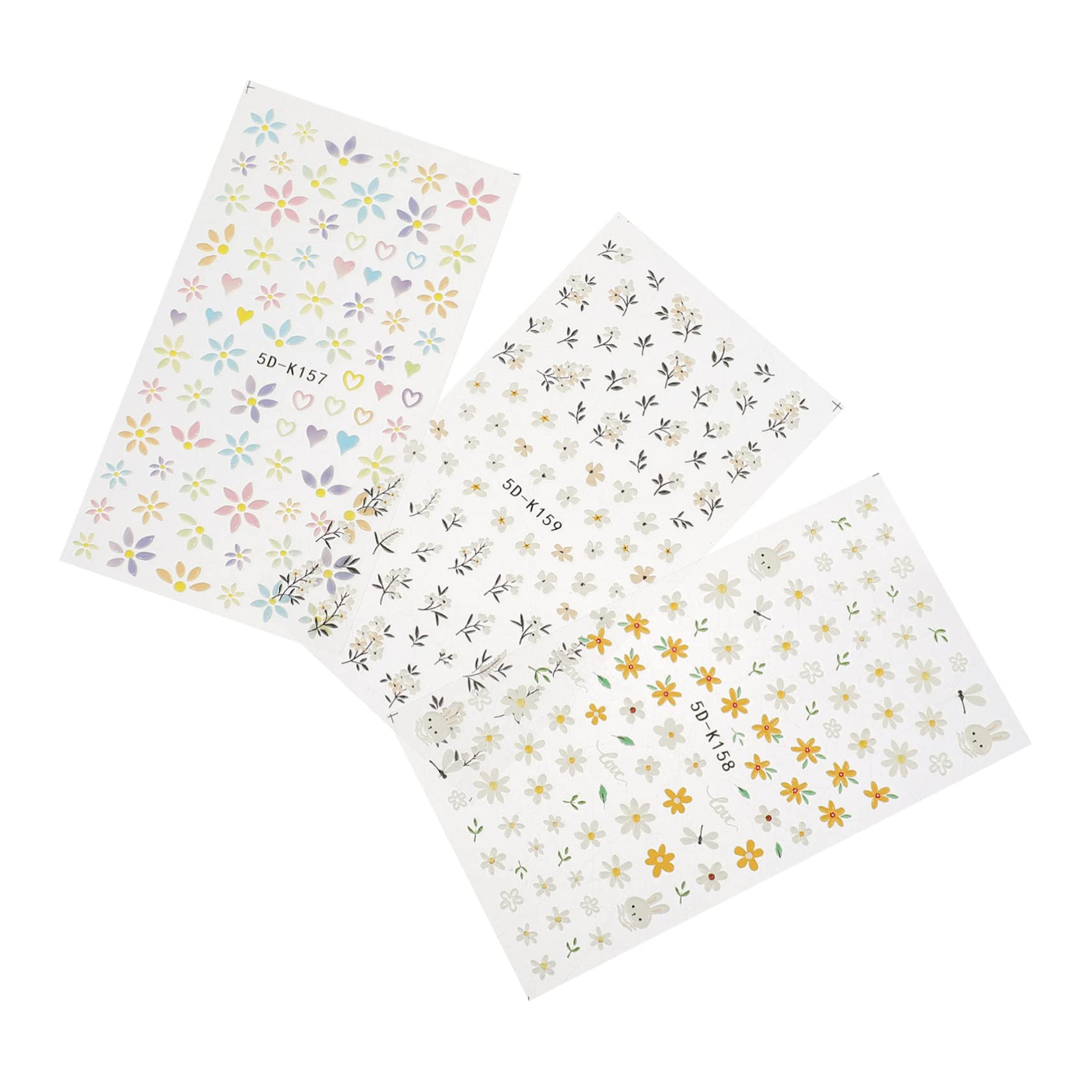 Healeved 15pezzi Adesivi Per Unghie Decorazioni Per Unghie Artistiche Facili Da Applicare e Rimovibili Per Manicure e Sicuri e Leggeri Per Uso Domestico e Saloni Di Bellezza
