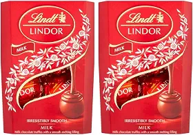 2 Caixas de 37g, Bombons de Chocolate Suiço, Lindt Lindor