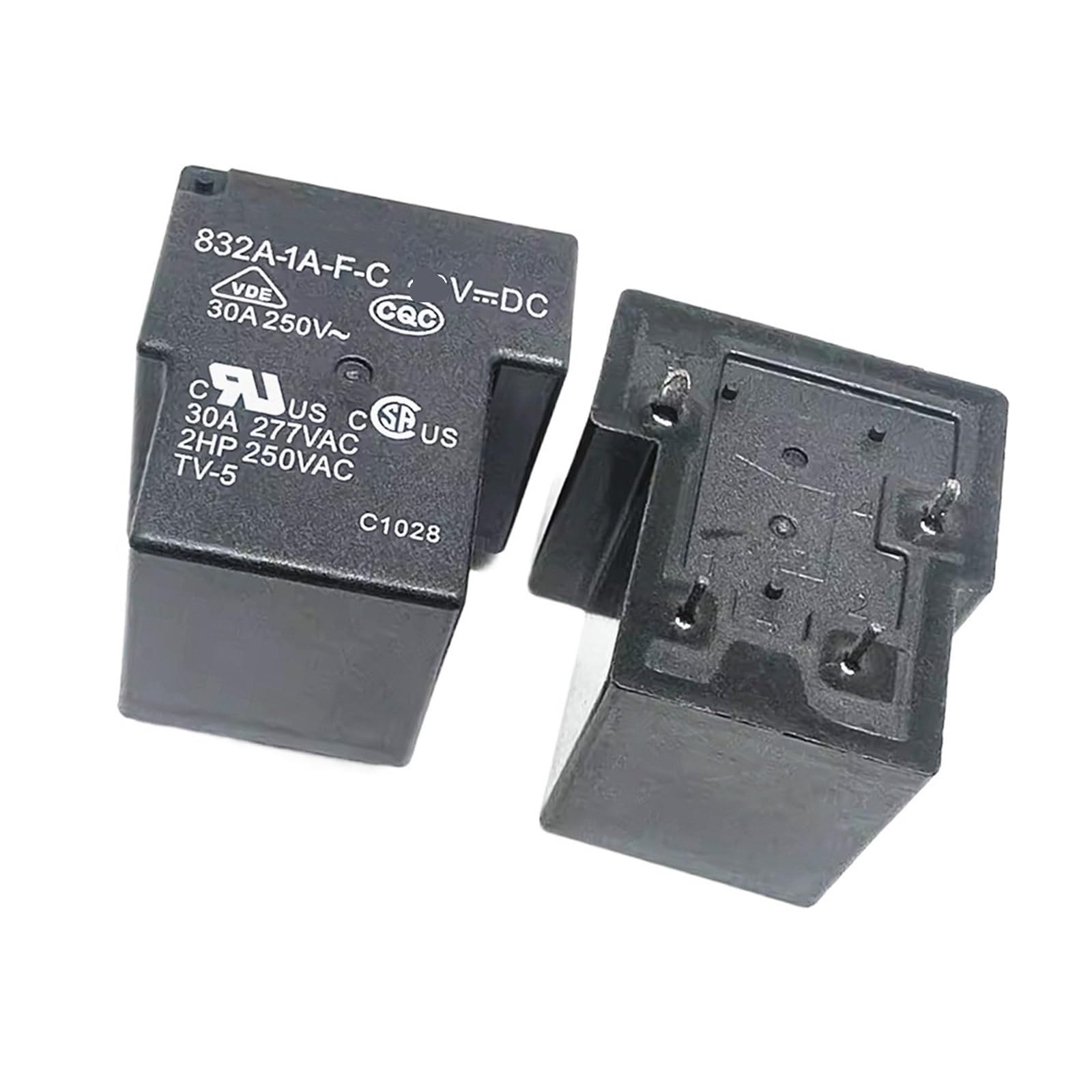 ICXLPMC 1pc 832A-1A-F-C 12VDC Power Relay 30A 250VAC 4 Pins (832A-1A-F-C 12VDC)