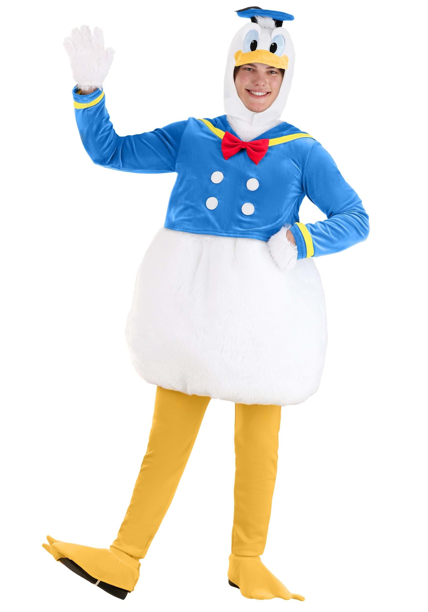 Disney Donald Duck Adult Costume for Men - Fun Sailor Outfit with Tail & Bow Tie for Halloween, Cosplay, Parties Medium
