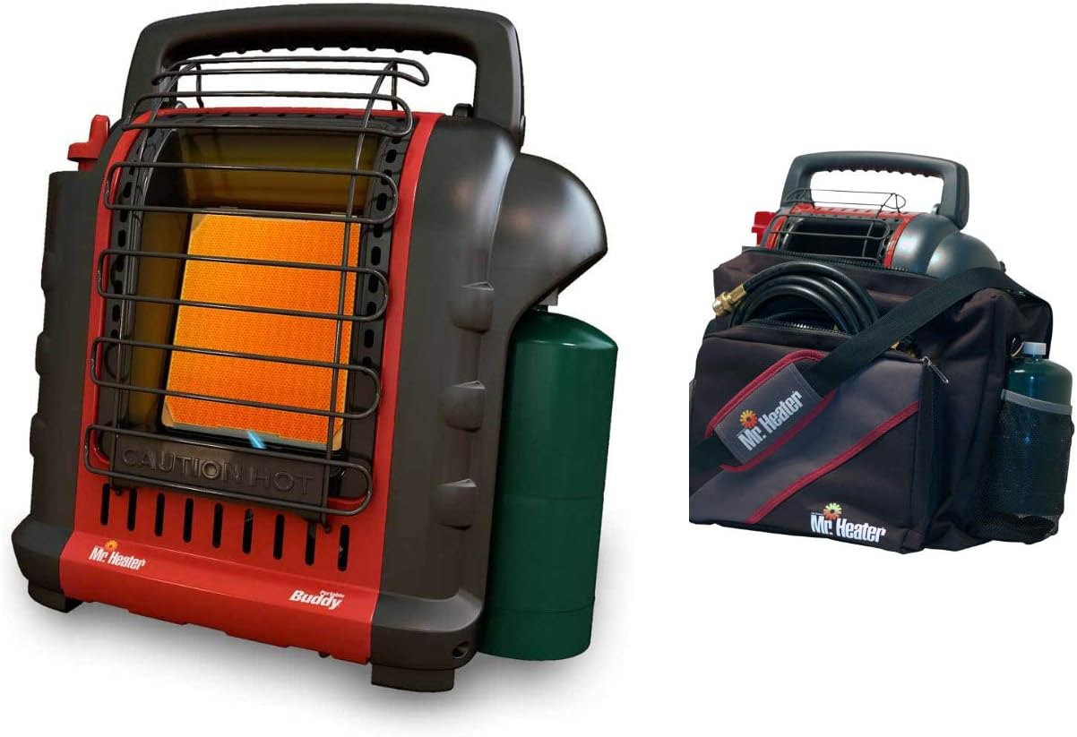 Mr. Heater F232000 Portable Buddy Heater with 9BX Portable Buddy Carry Bag Bundle (2 Items)