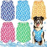 Talltalk 5 Pack Dog Cooling Vest Quick Dry Shirts Mesh Breathable Instant Sun Protection Cooling Dog Vest Lightweight Summer Beach Hawaii Jacket Collar for Outdoor Walking Hunting Hiking Clothes(S)