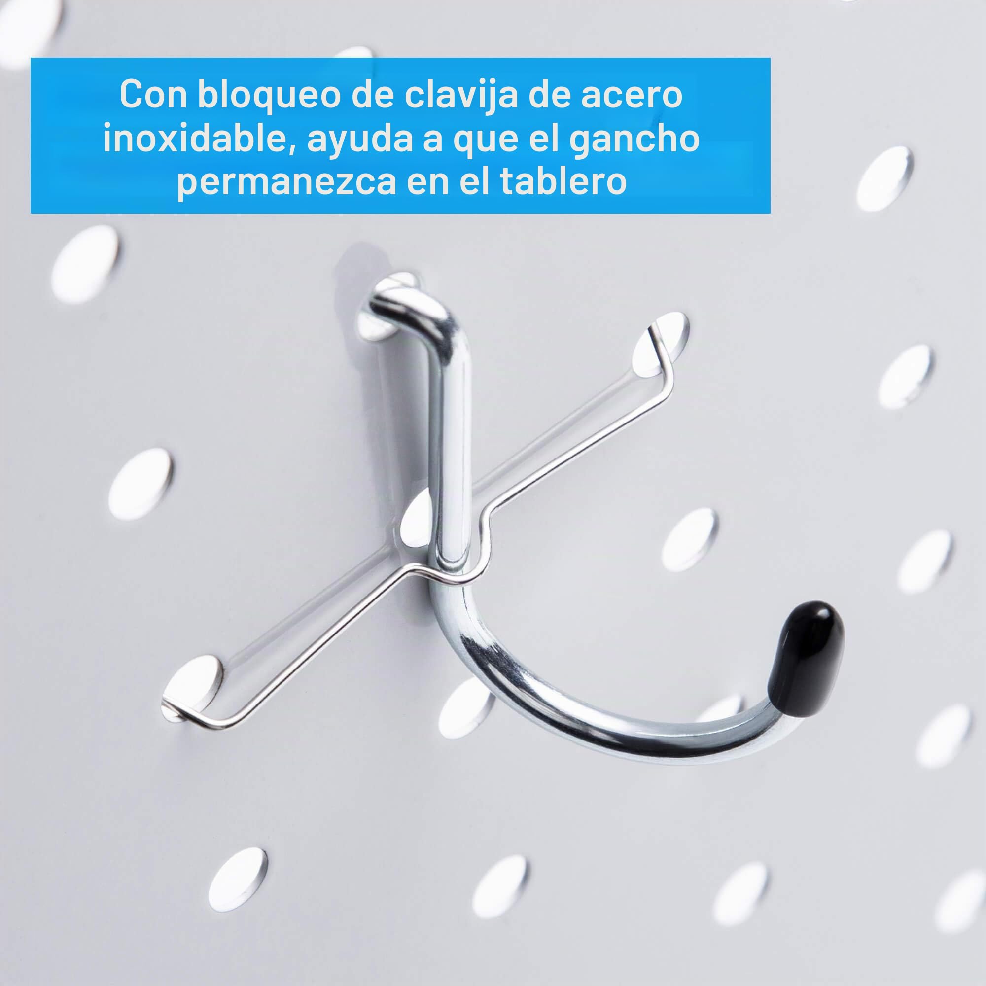 FRIMOONY Surtido de ganchos para tablero de clavijas, cubos de plástico, cerraduras de clavijas, para herramientas de organización, 140pcs
