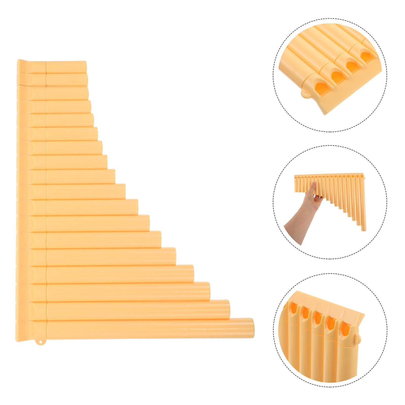 Flauto a Tubi Giallo per Principianti e Studenti Strumento Fiato Portatile Suono Fluido e Intonazione Precisa per Lezioni di Musica e Pratica