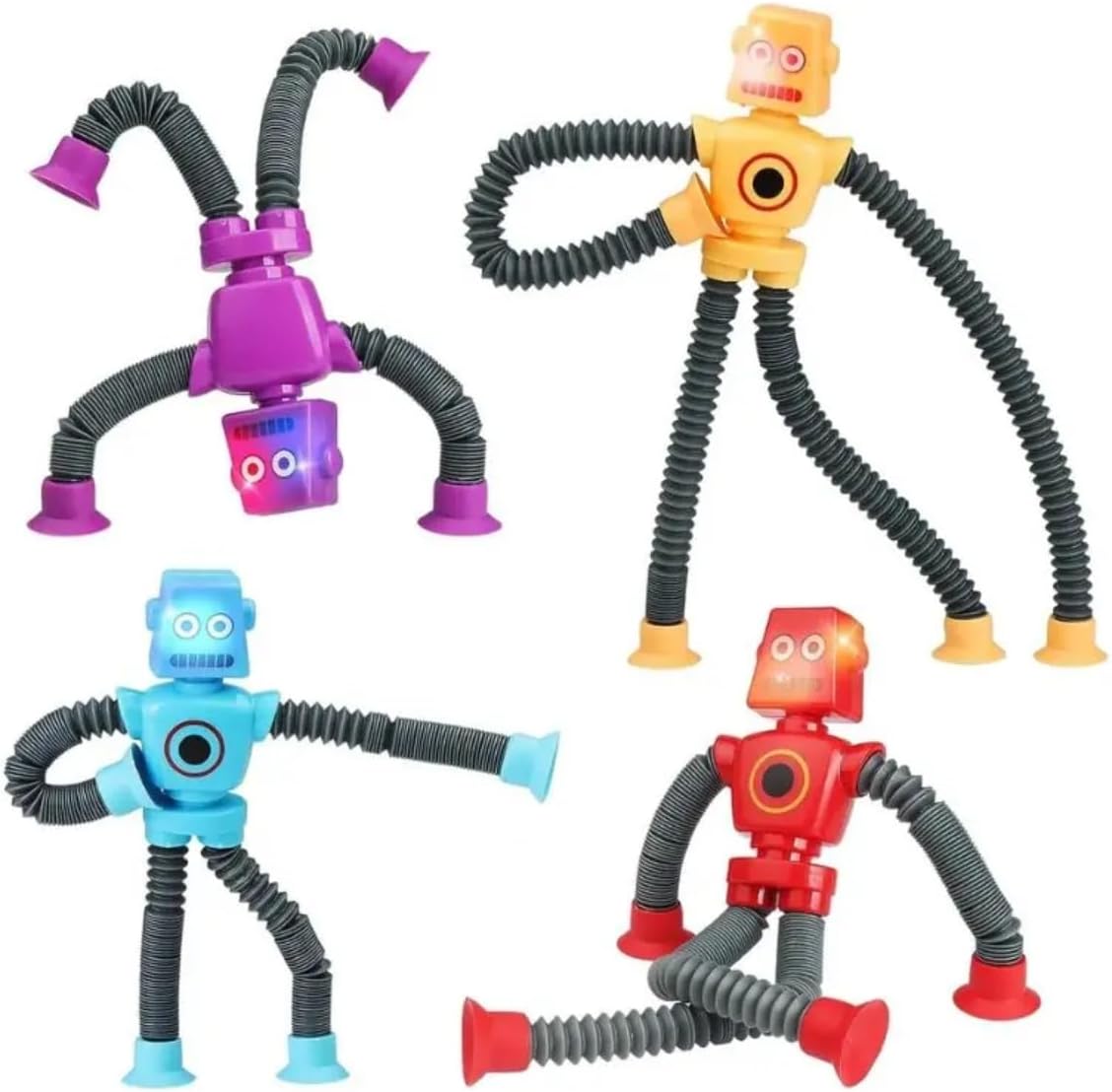 2 Robo Pop Tube Flexível Com LED fidget, brinquedo, led que pisca, presente, criança feliz - 2 unidades - TYDA 2 Robo Pop Tube Flexível Com LED fidget, brinquedo, led que pisca, presente, criança feliz - 2 unidades - TYDA