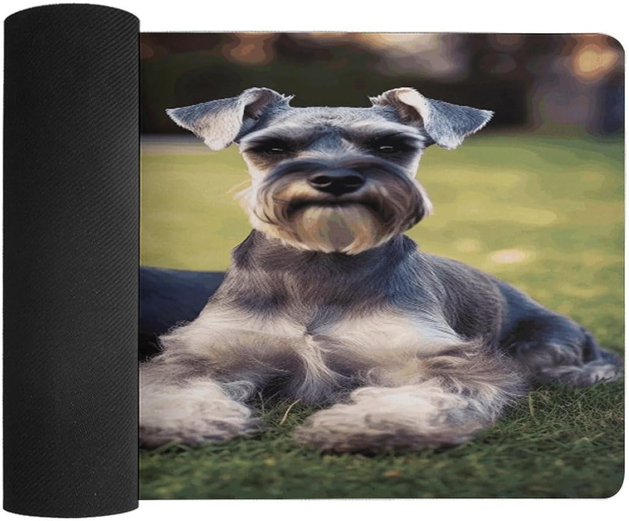 Adult Schnauzer Dogs Desk Mat Large Extended Gaming Mouse Pad Waterproof Non-Slip Desktop Protector Mat Writing Pad and Blotter Computer Keyboard Mats Cute Desk Pads for Office Home image 3