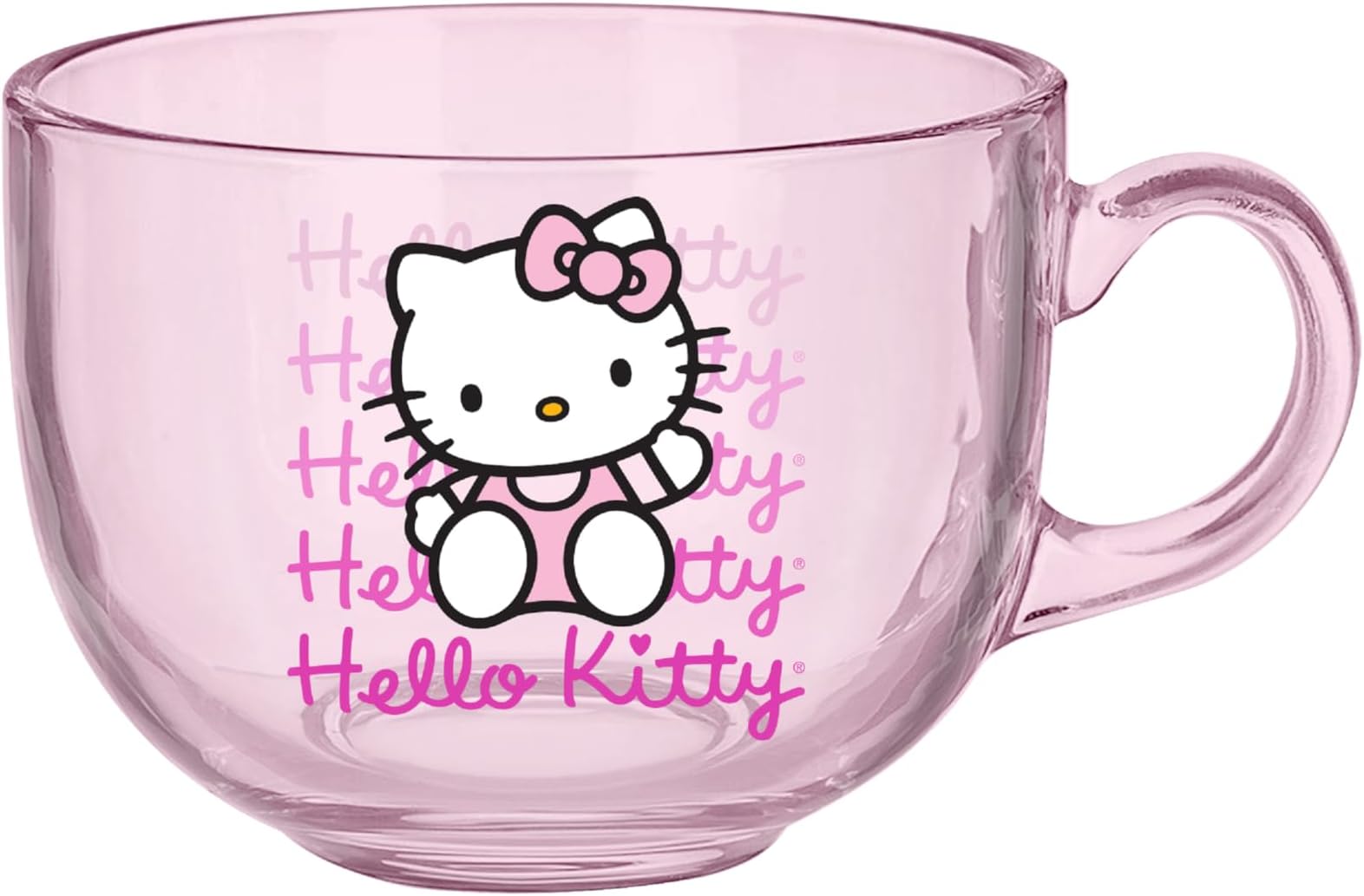 Silver Buffalo Sanrio Hello Kitty, Glass Coffee Mug, 16oz | 0.47 Liters