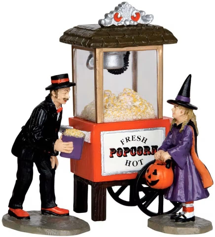 Lemax Popcorn Treats Figurine, Set of 3, #32112, 3.74-in Halloween Display