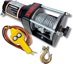 Guincho Elétrico 12v 3000lbs 1360kg Com Controle Cabo De aço - 8X TECH