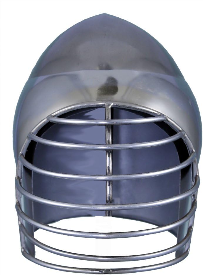 Mens Bascinet Wire Mask Armor Helmet One Size Fits Most Metallic