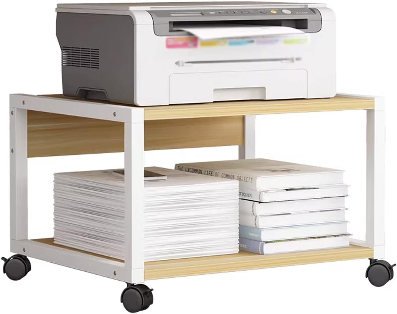 GLigeT Printer Table Under Desk, Mobile, with 4 Wheels and Locking Mechanism for Mini 3D Printer