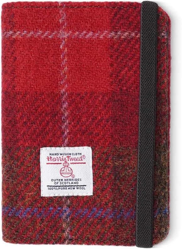 Harris Tweed Leather Passport Holder with RFID Blocking (No.2175)