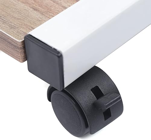 Miniatura 6 de Mesa auxiliar con ruedas para laptop, altura ajustable, mesa auxiliar de sofá en forma de C, bandeja de café, mesa de sofá móvil con ruedas para