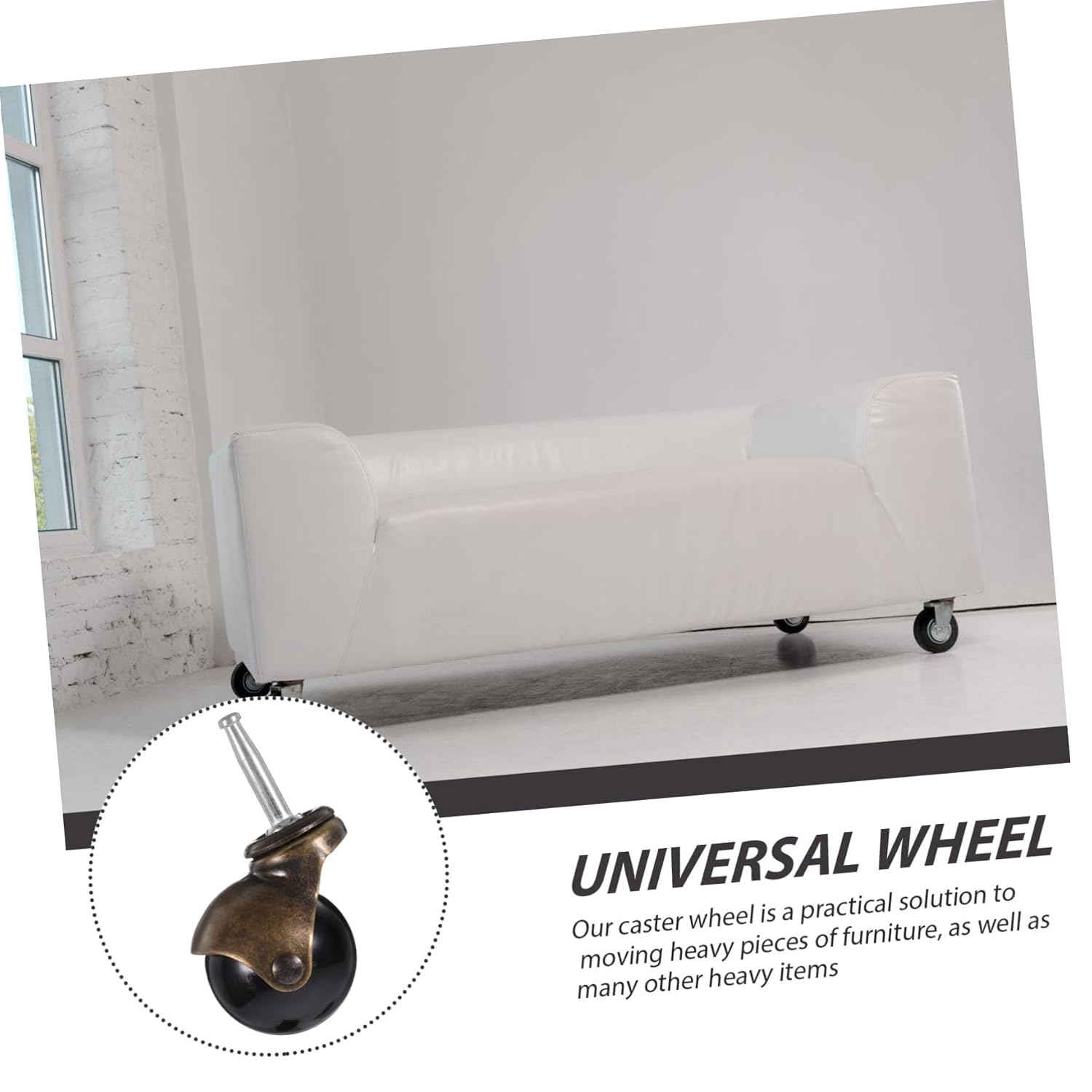 TEHAUX 4pcs Furniture Globe Wheel Swivel Caster Wheels Transfer Roller Workbench s Chair Casters Office Chair Caster 360 Degree Rotation Casters Universal Cabinet Pp