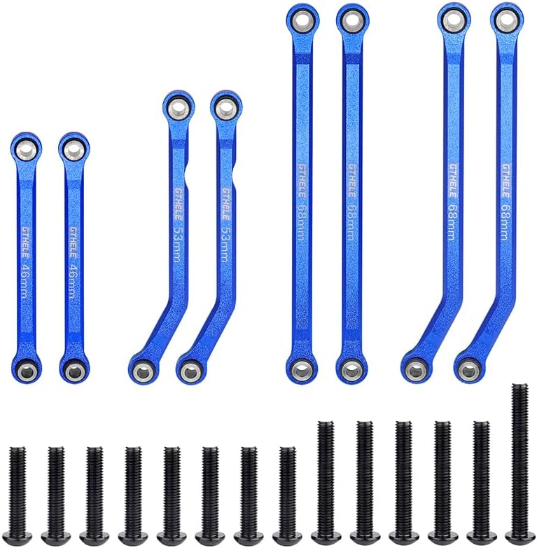 High Clearance 4 Links Set Aluminum Linkage for Traxxas 1/18 TRX4M Upgrade Parts RC Crawler Car (Dark Blue)