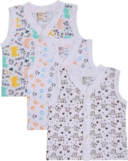 BODYCARE Unisex Regular Fit Vest Front Open Half Sleeves Pack Of 3 Price In India