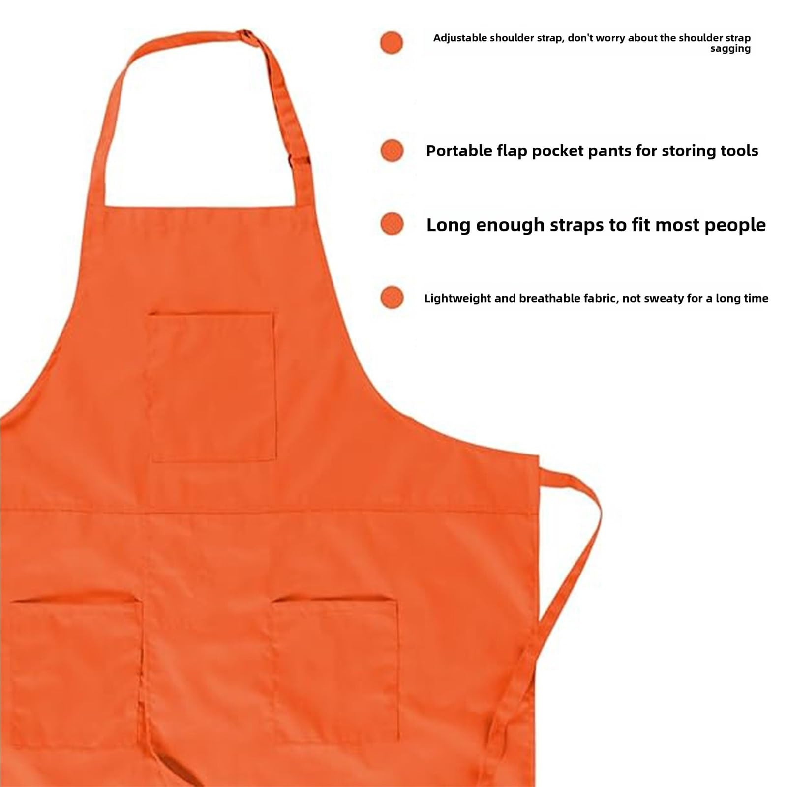 Delantal de cerámica con pierna dividida Delantal con pechera estampado for trabajos de cerámica, impermeable, lona, ​​para trabajo