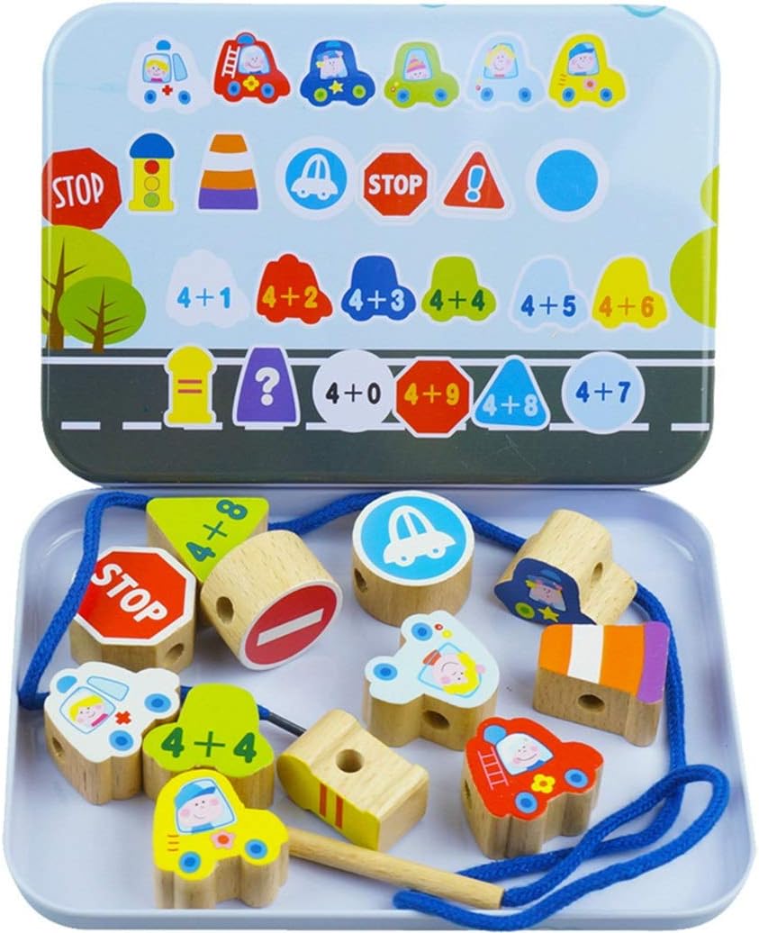 Elloapic Lacing Beads Stringing Beads Maze with 12pcs big Beads