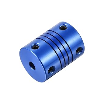uxcell 1Pcs 4mm to 6mm Aluminum Alloy Shaft Coupling L25xD18 Flexible Coupler with Screws Beam for 3D Printer CNC Machine DIY Encoders and Motors Shaft,Blue