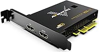 Vista 9 de AVMATRIX Tarjeta de captura PCIE para PC, 4CH SDI con latencia ultra baja 1080P60 para transmisión en vivo multicanal, videoconferencia, educación