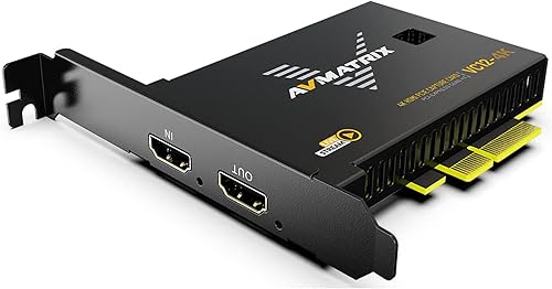 AVMATRIX Tarjeta de captura PCIE VC12-4K 4k para transmisión en vivo de juegos y grabación en 4K60 UHD con latencia ultra baja en PS5 PS4/Pro Xbox