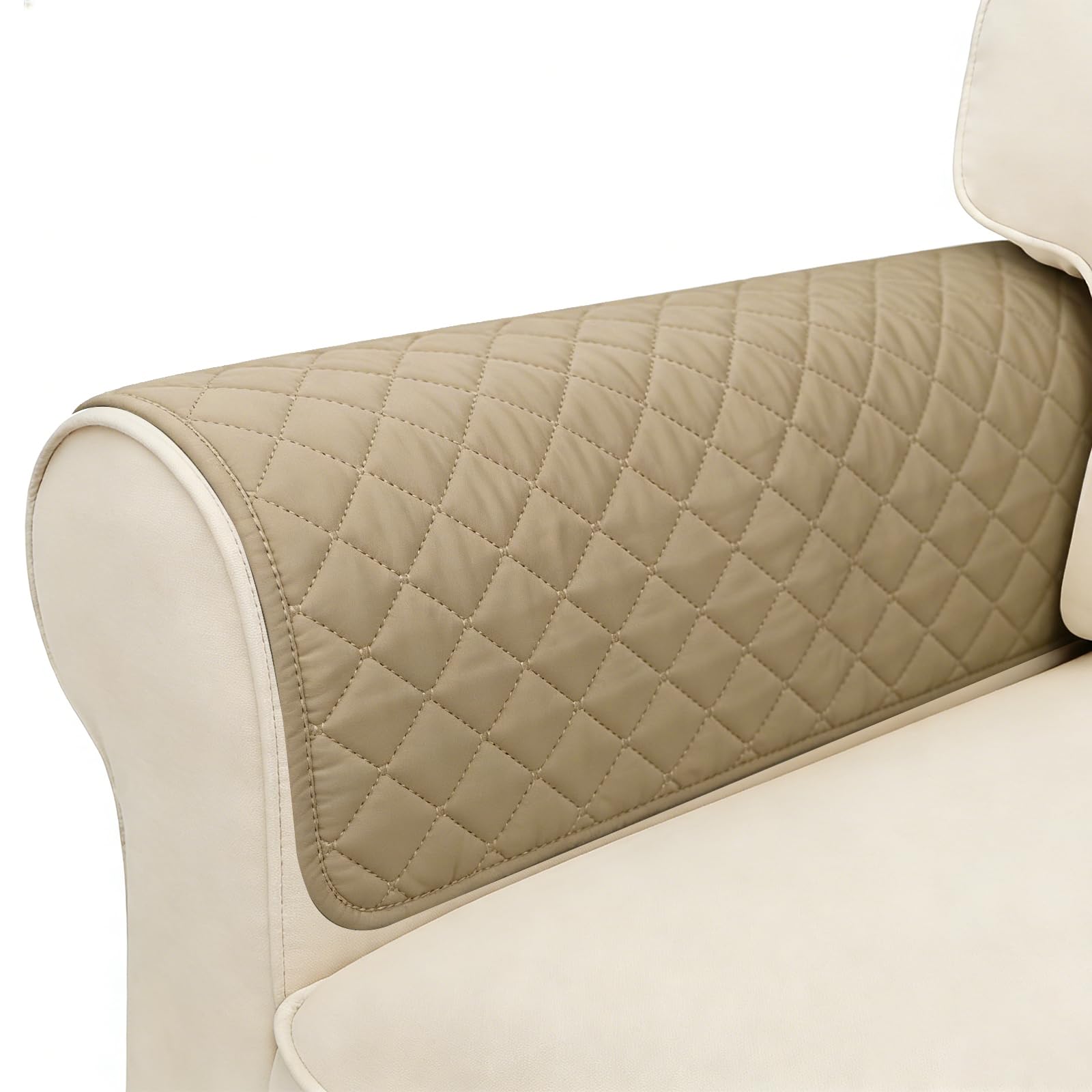 sourcing map Couch Arm Covers, 24" x 20" Armrest Cover for Sofa Brown