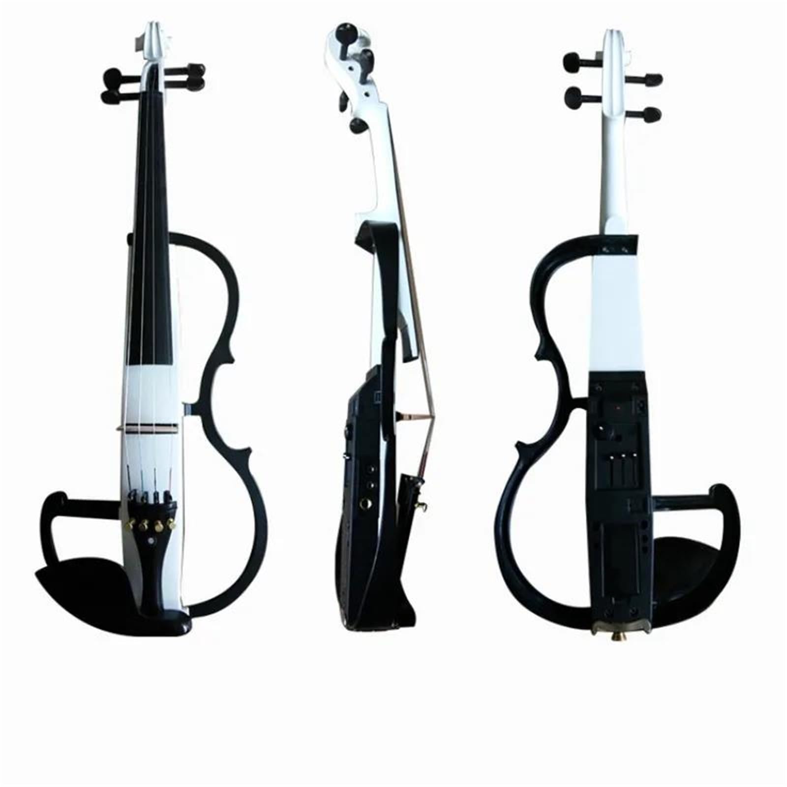 Violino Elettrico Bitono 4/4 Violino Principianti | Strumento a corde di livello professionale realizzato a mano(White)