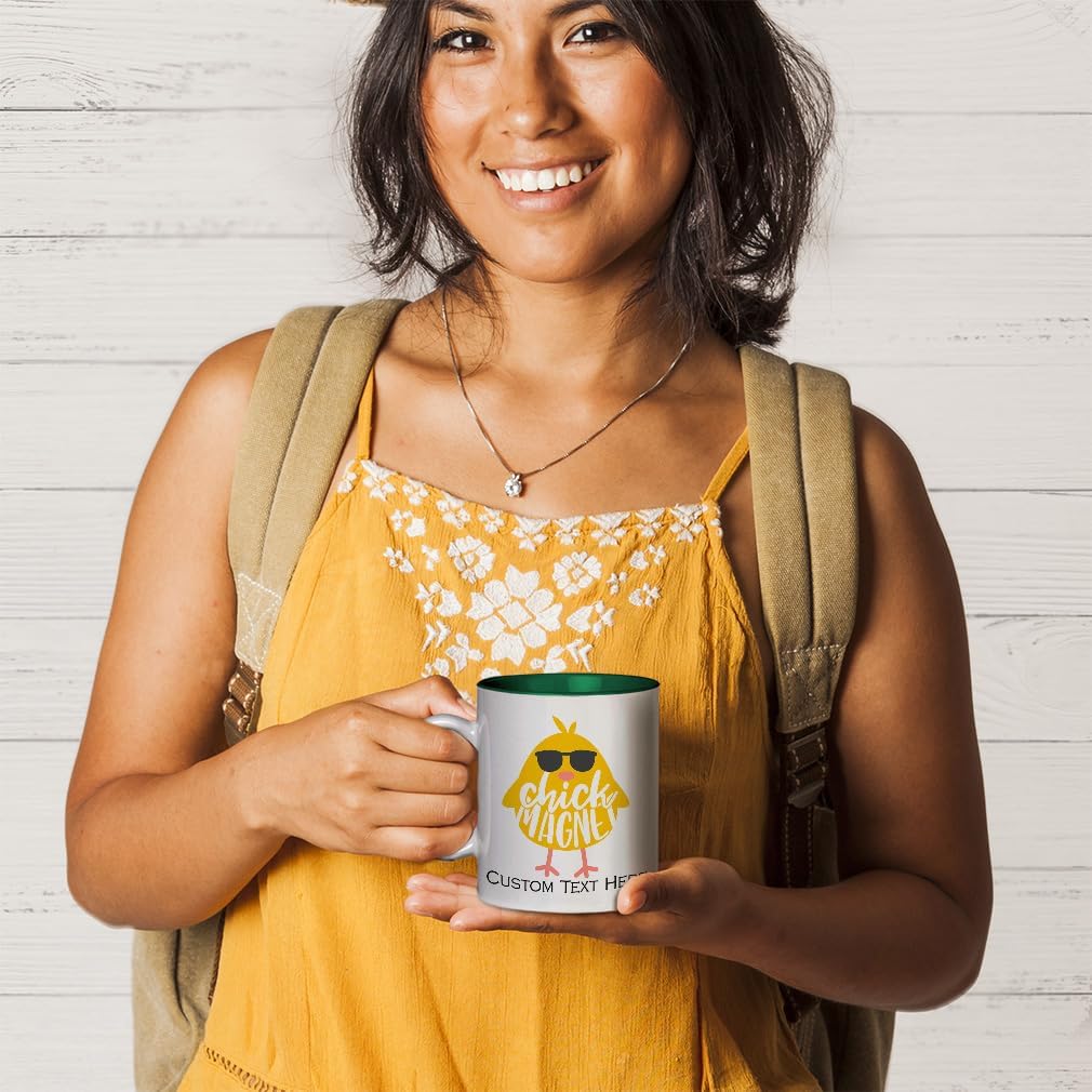 Style In Print Ceramic Coffee Mug 11 Ounces Chick Magnet Black Inner Tea Cup Easter Black Inner