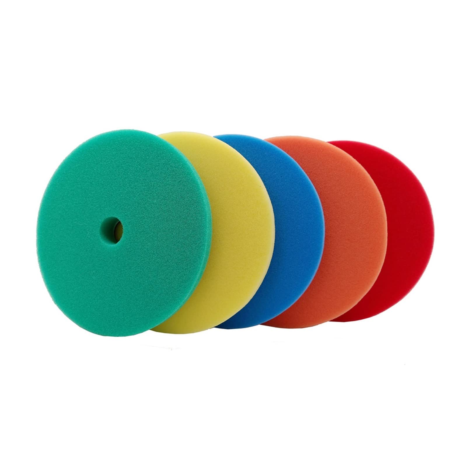 yaoqijie 5inch Buffing Pad Auto Auto Auto lucidatura Kit tampone tampone lucidatura lucidatura Sottile Schiuma plastica pastiglie for lucidatura Pacchetto 6 Lasting