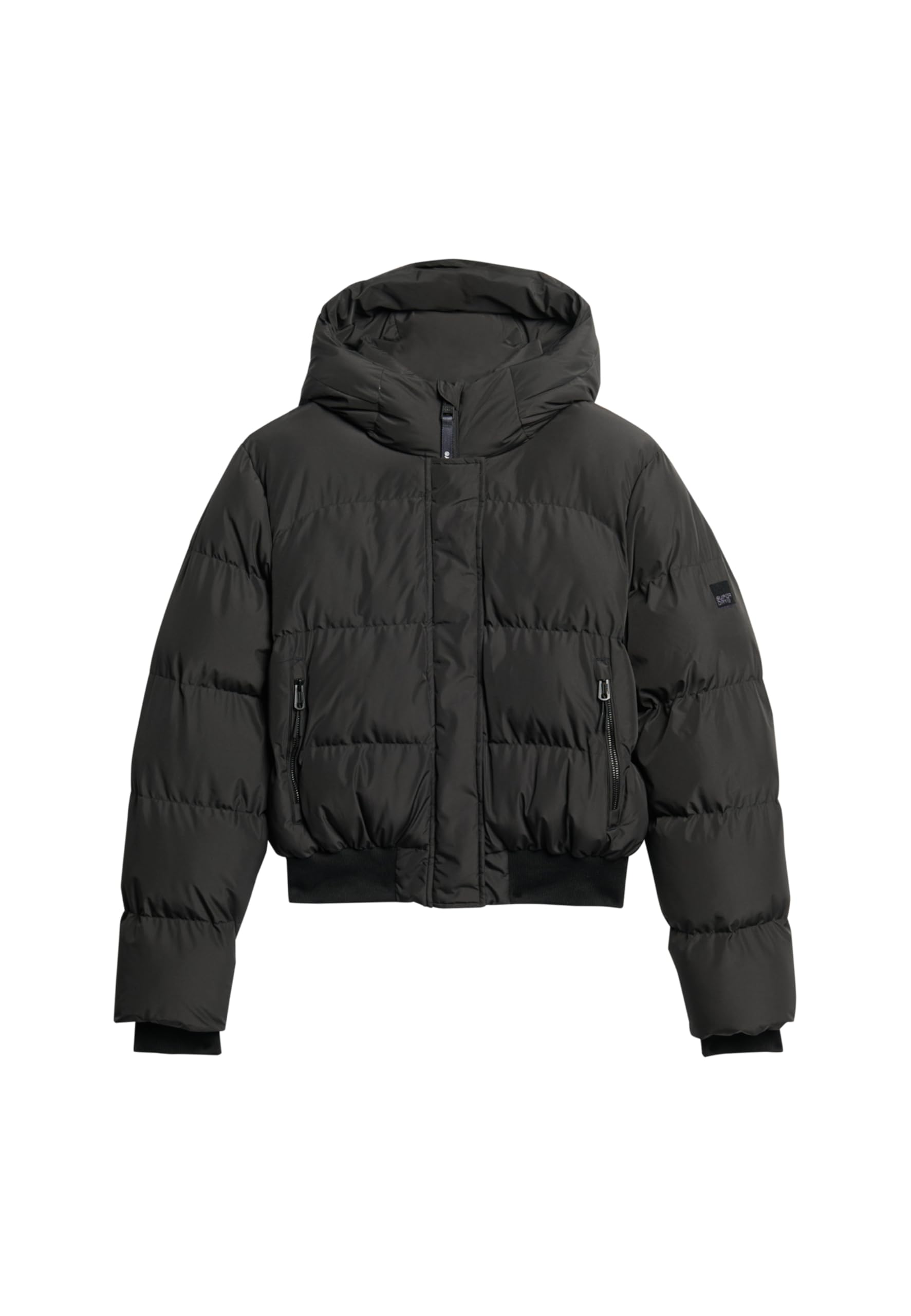 Superdry Women's Noir Padded Down Jacket Hooded Sports