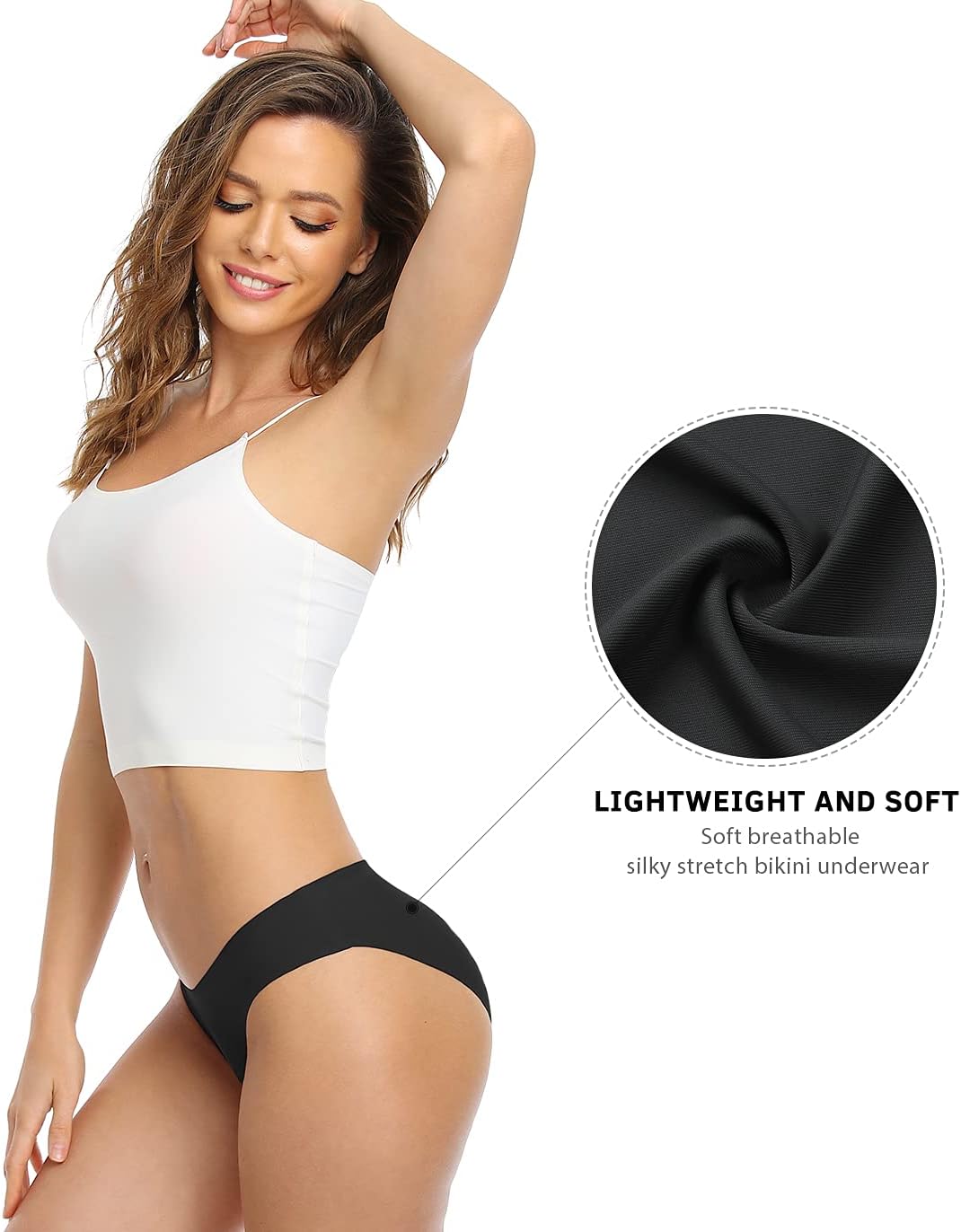 Xibing Women's Seamless Underwear No Show Stretch Bikini Panties Breathable Invisible Hipster Panty Multi-Pack - Image 4