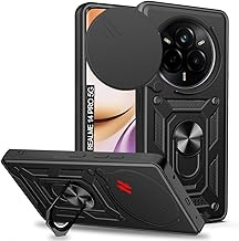 AIBEX® Back Cover for Realme Narzo 80 Pro 5G / Realme 14 Pro 5G | D10 Tough Armor Case | Sliding Camera Shield | 360° Protection | Kickstand Ring Holder | Military-Grade Shockproof Bumper Case