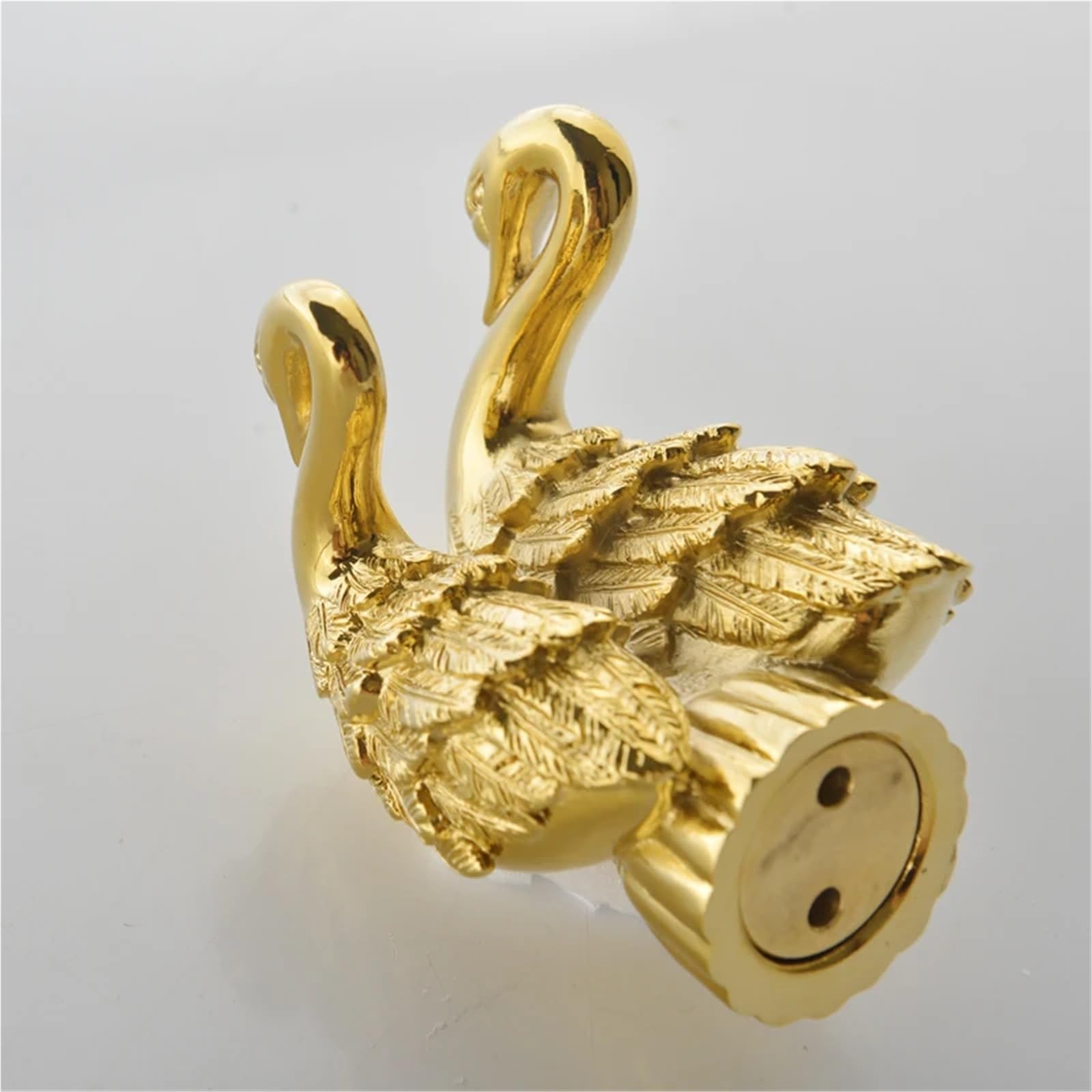 Gancho Latón para Baño Pared Ganchos dobles for batas Percha de latón | Gancho for baño Swan Gold Ganchos de pared for baño gruesos Ganchos for toallas