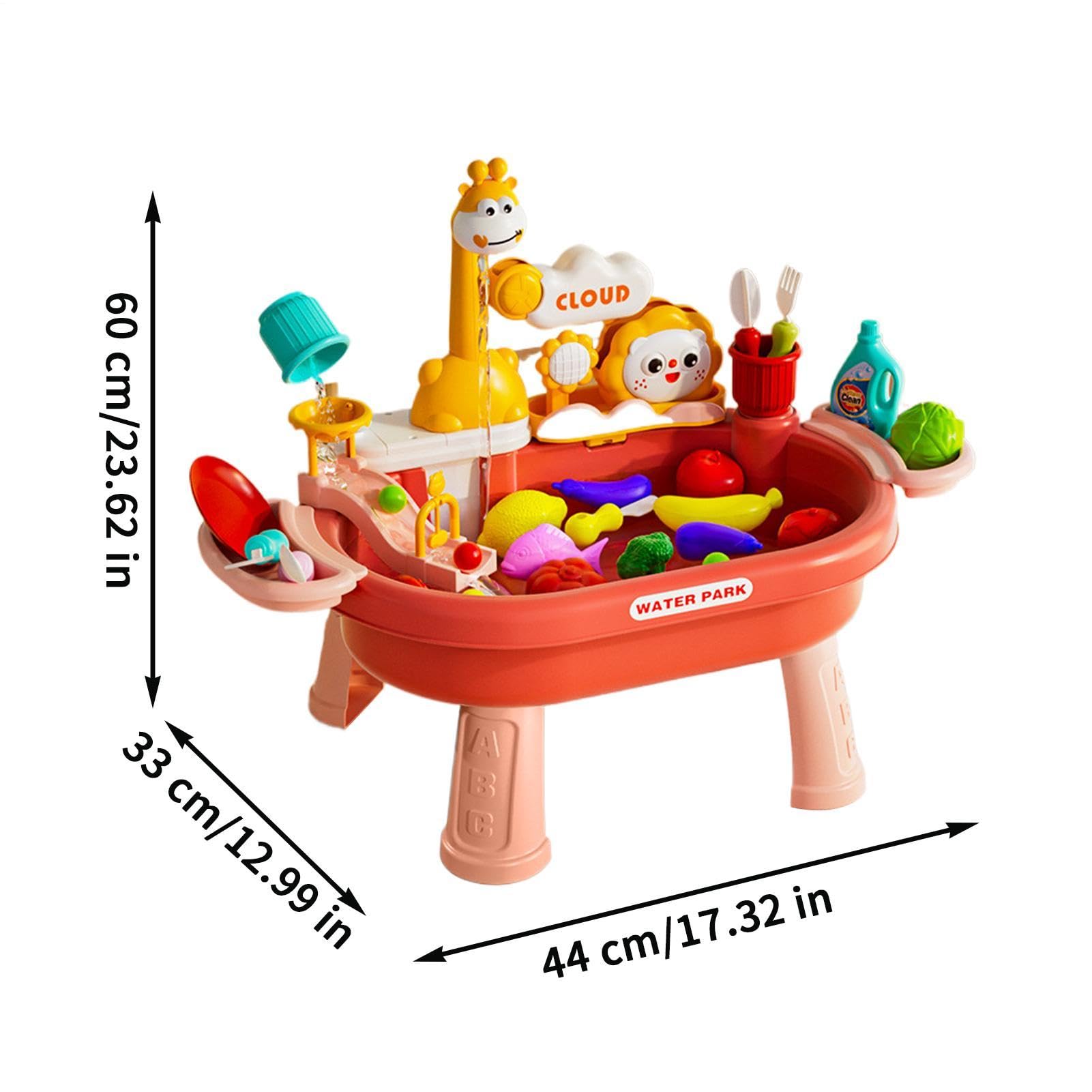 Wasserspielzeug Für Kleinkinder Wasser Und Sand Aktivitätstisch Mit Zubehör | Elektrisches Sommer Spielzeug Mit Angelspiel Für Garten Innen Spielplatz