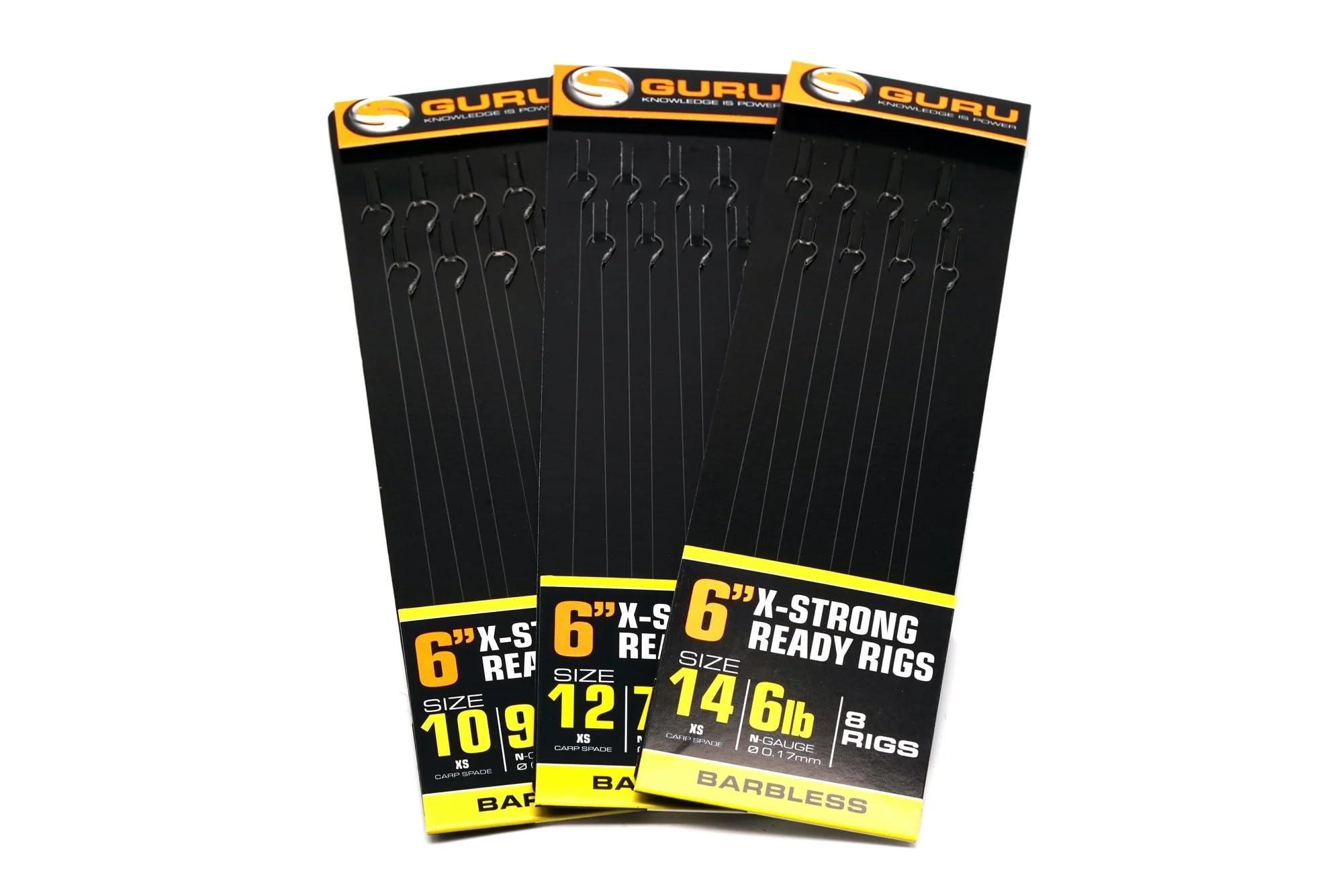Guru 6" Pole Rigs Ready Tied Hooklength All Patterns and Sizes: XS Size 18