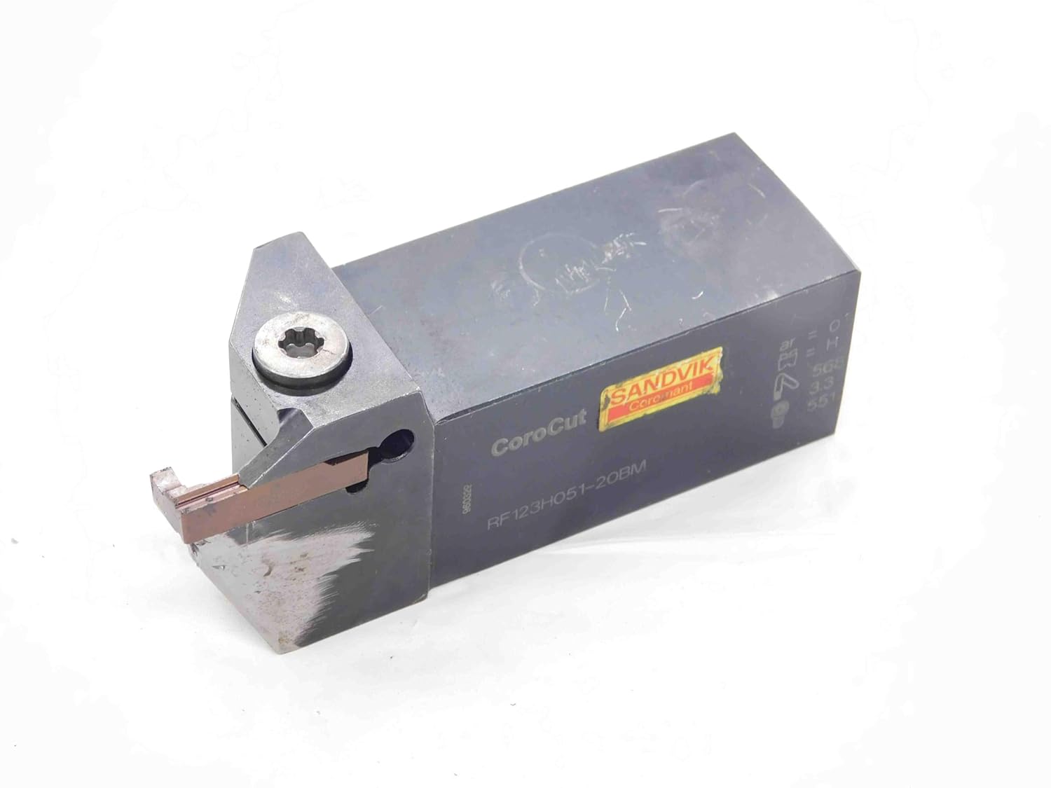 SANDVIK COROMANT RF123H051-20BM Lathe Turning Tool Holder 1 1/4 Shank Parting - DM3292BU5