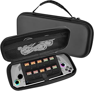 Carrying Case for ROG Ally Game Console EVA Hard Storage Bag, Protective Handbag with 10 Game Card Pockets