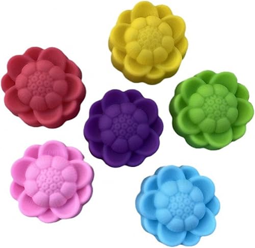 36 moldes para hornear en forma de flor, de silicona de grado alimenticio, antiadherentes, mini bandejas para cupcakes, pudines, chocolates