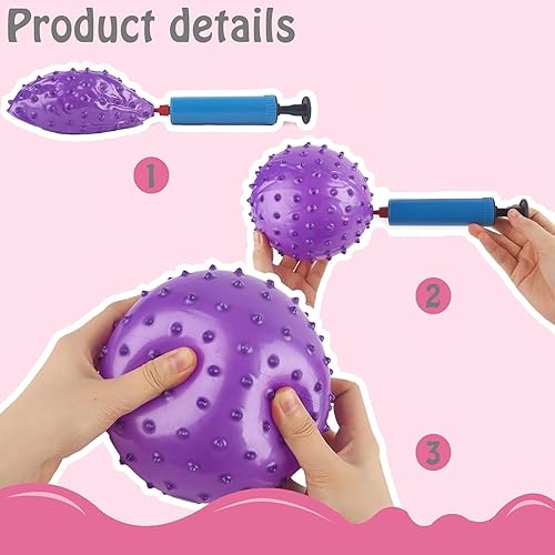 Miniatura 3 de LOVEINUSA 6 bolas de rebote, bolas sensoriales de 6 pulgadas con bomba para bebés y niños pequeños