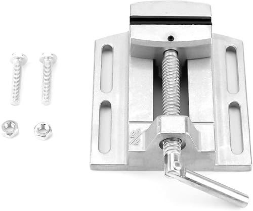 Prensa de taladro de 2.5 pulgadas, alicates de punta plana, sujeción de precisión de doble pista, abrazadera de perforación industrial resistente