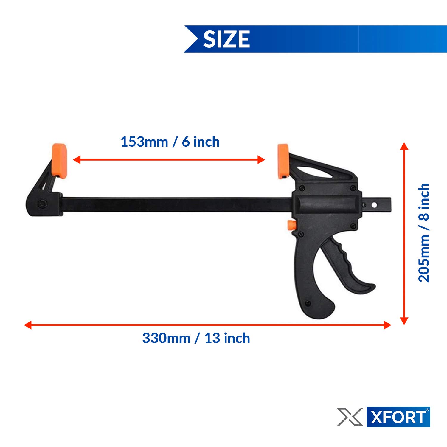 XFORT® Quick Grip Clamps, Ratchet Bar Clamps, One Handed Bar Clamp