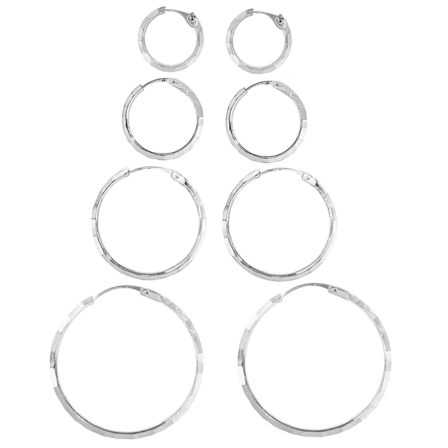 Shining Jewel - By Shivansh Classic and Evergreen Designer Silver Hoop Earrings Combo for Girls and Women - Pack of 4 (SJEC_48) (B08VDG3QKR) Amazon Price History, Amazon Price Tracker