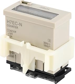 Fafeicy H7EC-N Digital Counter Without Input Voltage Electric Number Counter Electronic Counter Totalizer with 8 Digits LCD Display