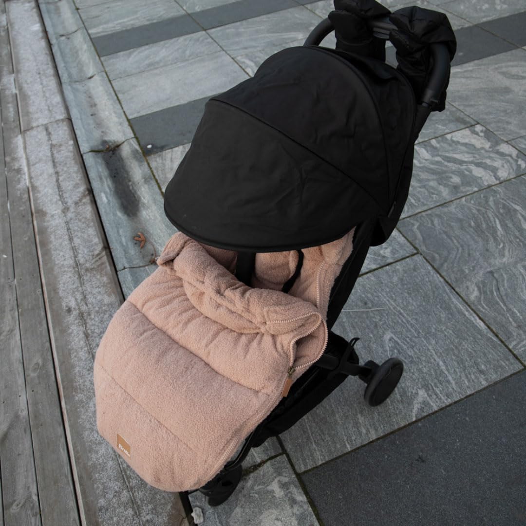 Elodie Details Universelle Fußsack für Kinderwagen Pink Bouclé