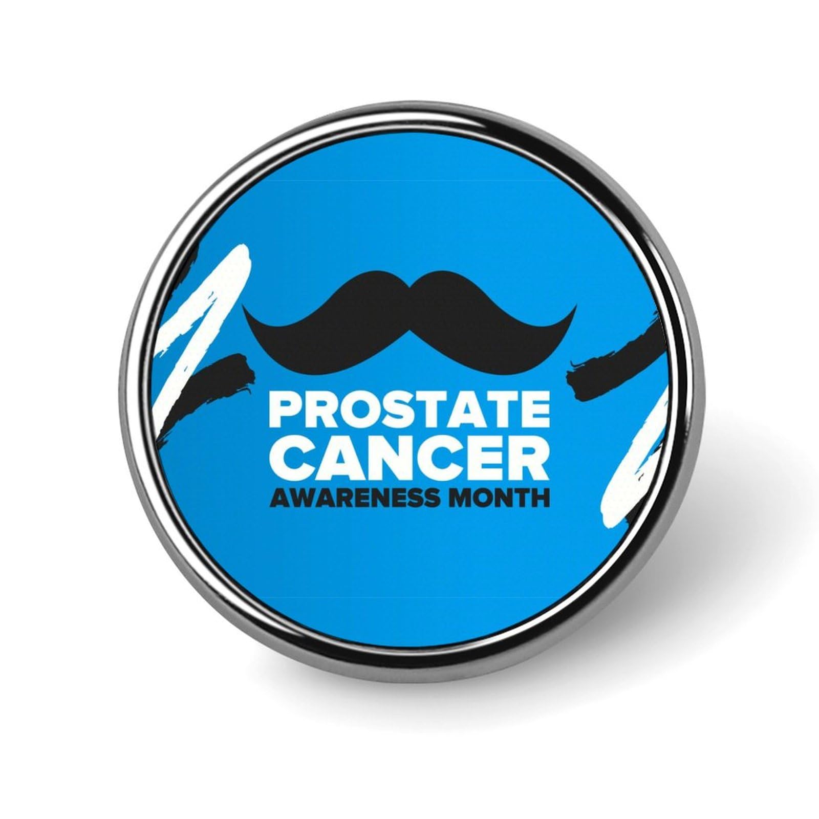Prostate Cancer Awareness Month Blue Ribbon Pins Badge Lapel Pin Round Enamel Buttons Brooches Pinbacks Party Decorations for Men Women
