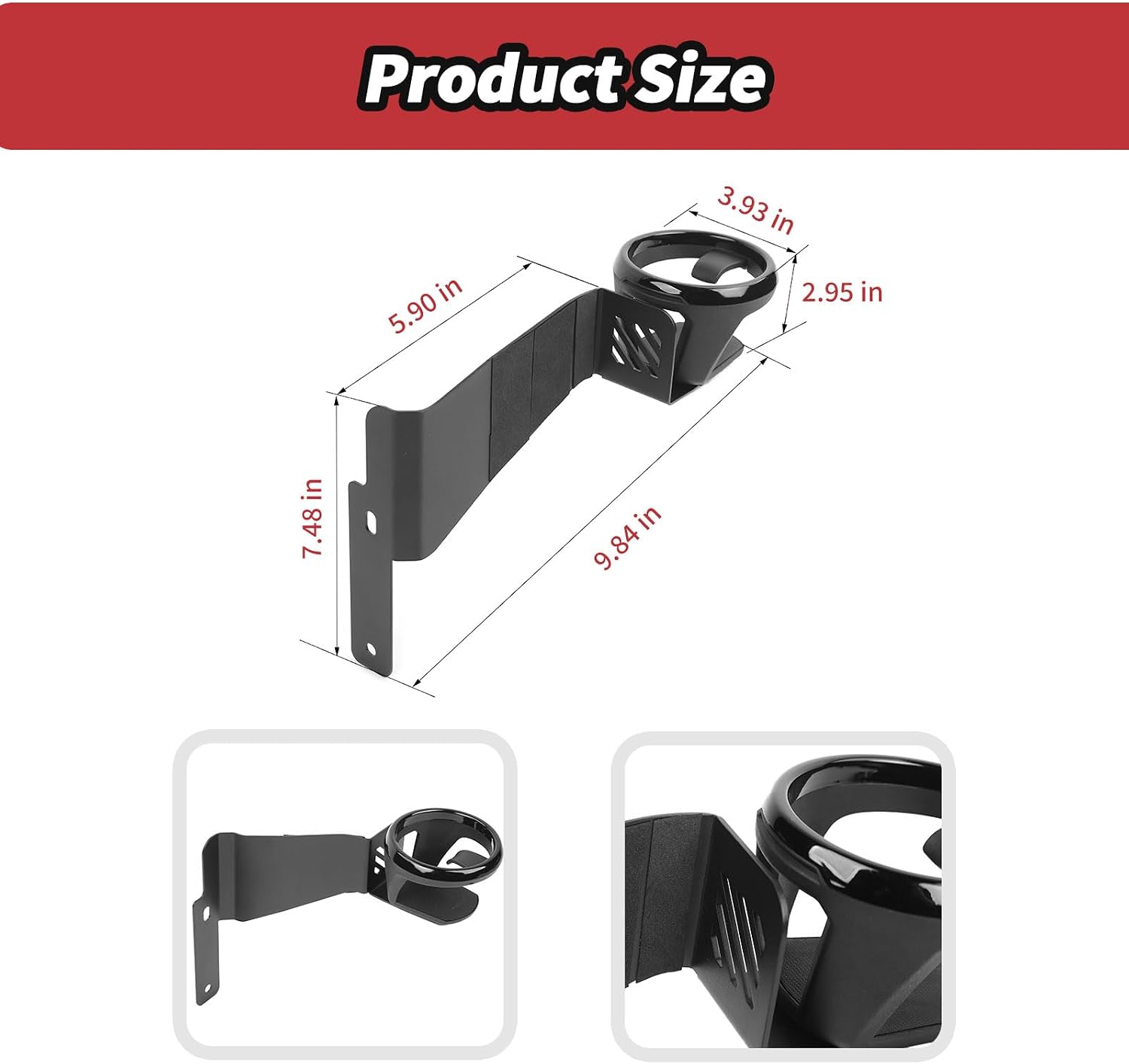 JeCar Front Door Cup Holder Fit for 1997-2006 Jeep Wrangler TJ Wrangler (Passenger-Side)