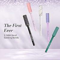 Vista 27 de MelodySusie 50 Pcs Nail Drill Bits Small Sanding Bands with 3.1mm Mandrel Bit, 120 Medium Grit Nail File for Acrylic Nails Gel Manicures and Black