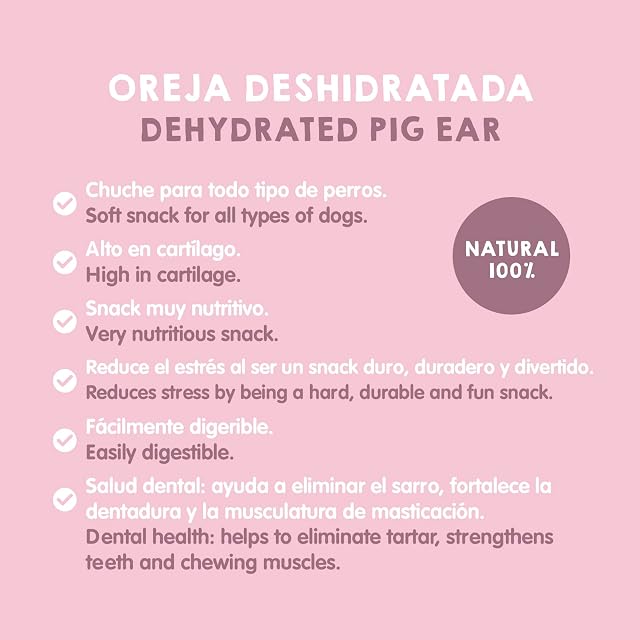 Foto 3 de 7 de MAIKAI Pack 6 Orejas de Cerdo para Perros - Golosinas Naturales para Perros - Snacks 100% Naturales