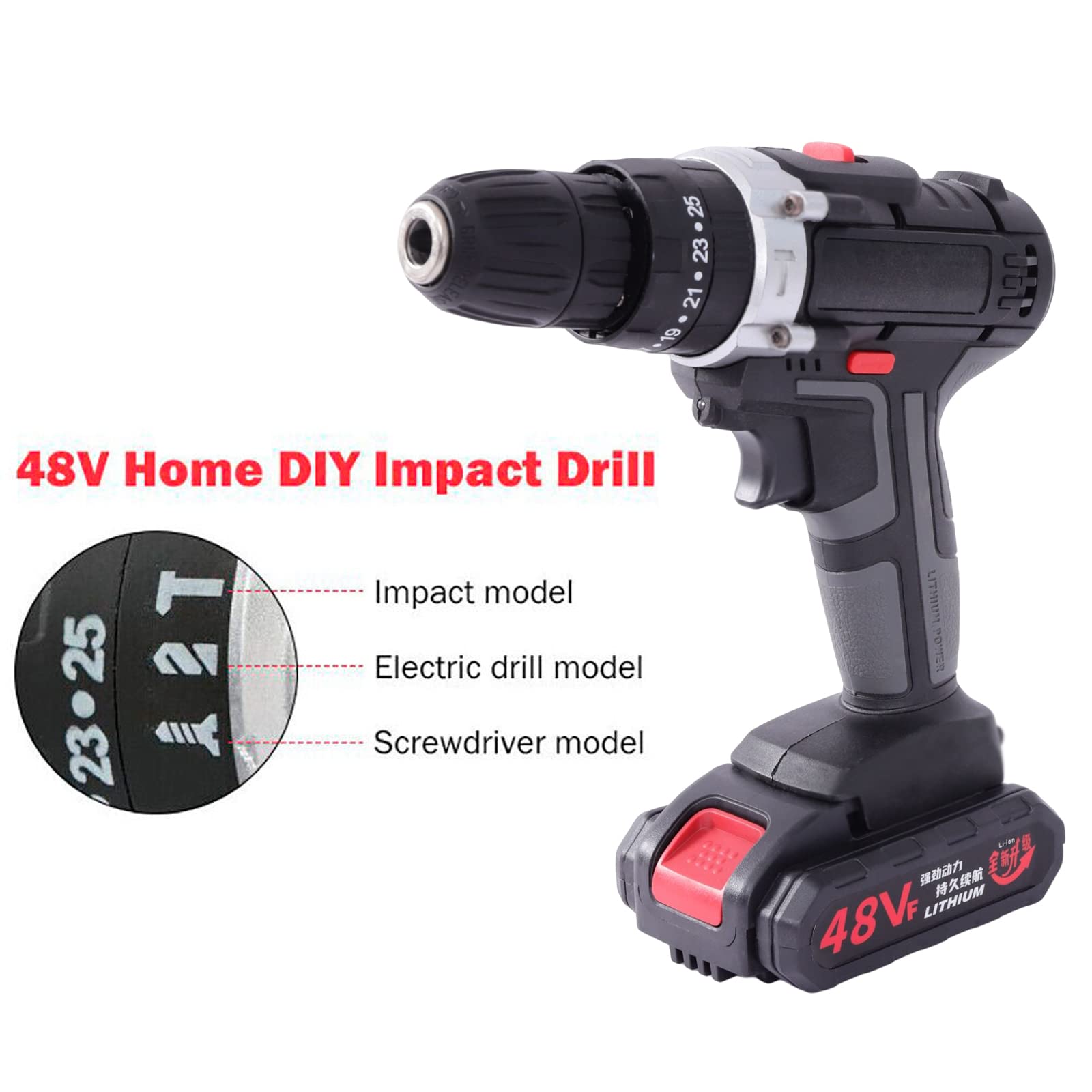 WOLFGANG Accuschroevendraaier 20V, Accuschroevendraaierset, 10mm, Li-Ionenbatterij 1500mAh, 1H snellading, LED-functie, max. Koppel 26Nm, 21 1 stappen, Met boorset, bitset en koffer