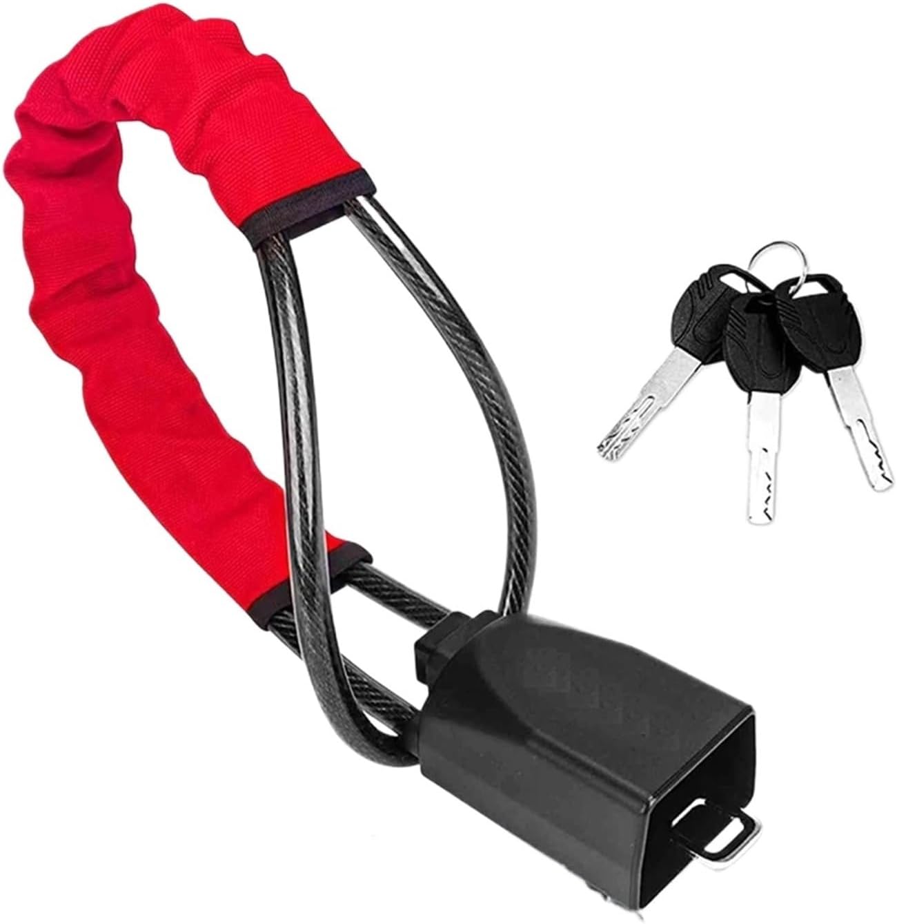 1Set Theft Prevention Device Lock Truck SUV Van RV Car Steering Wheel Lock with Fit for Seat Belt Buckles Sturdy Lock(Yellow)